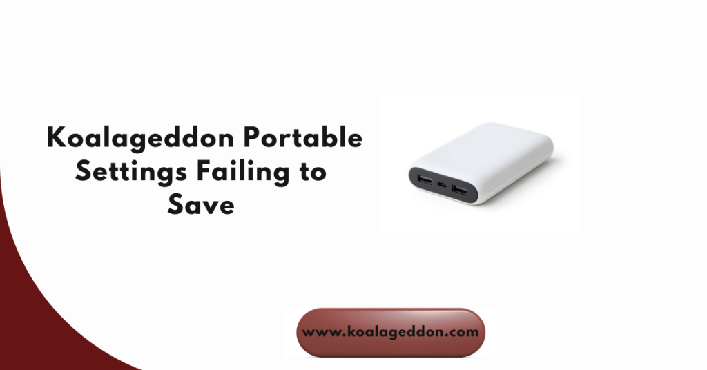 Koalageddon Portable Settings Failing to Save